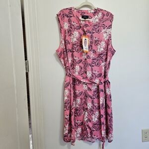 NWT Linen Blend Button Down Dress Size XXL